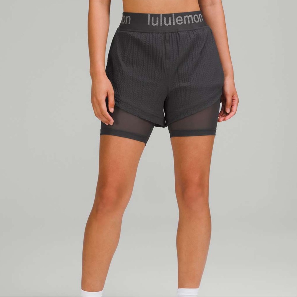 Lululemon Logo Waistband 2 in 1 shorts